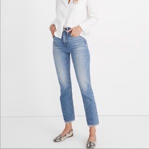Madewell Perfect Vintage Jeans Crop Fray High Rise
